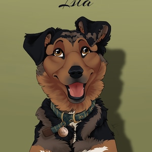 Cartoon Caricature Semi-Realistic Pet Portraits