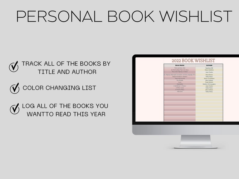 Book Journal Spreadsheet Google Sheets Book Tracker Log Etsy