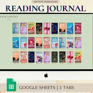 Book Reading Spreadsheet | Book Tracker Template | Reading Log | Google Sheets Book Tracker Template | Book Library | Reading Tracker | Sage