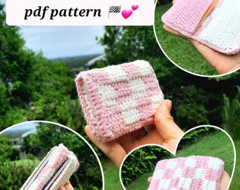 Checkered Crochet Cardholder Pattern (PDF Digital Download)