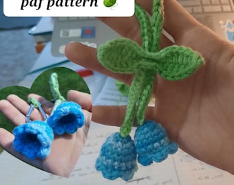 Crochet Lily of the Valley Keychain Pattern: Beginner-Friendly (PDF Digital Download)
