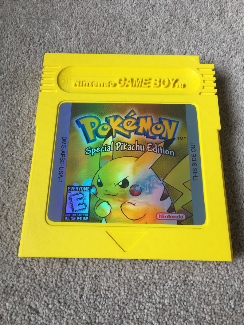 Pokemon Pikachu Yellow Giant Size Nintendo Gameboy Cartridge Etsy France