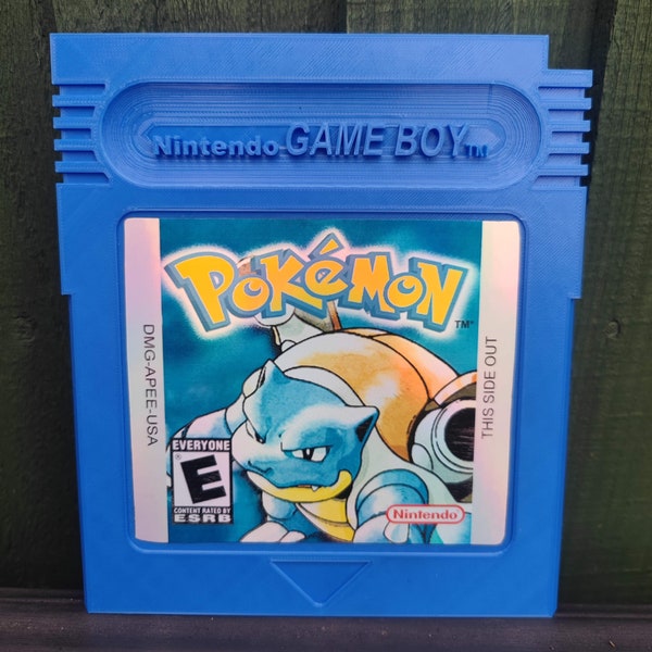 Pokemon Blue Giant Size Nintendo Gameboy  Cartridge, Great gift idea for gaming Room wall decor/display.