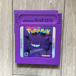 ポケモン ゲンガー 巨大サイズ 任天堂 ゲームボーイ パープル カートリッジ。ゲームルームの壁の装飾/ディスプレイに最適なギフトアイデア。