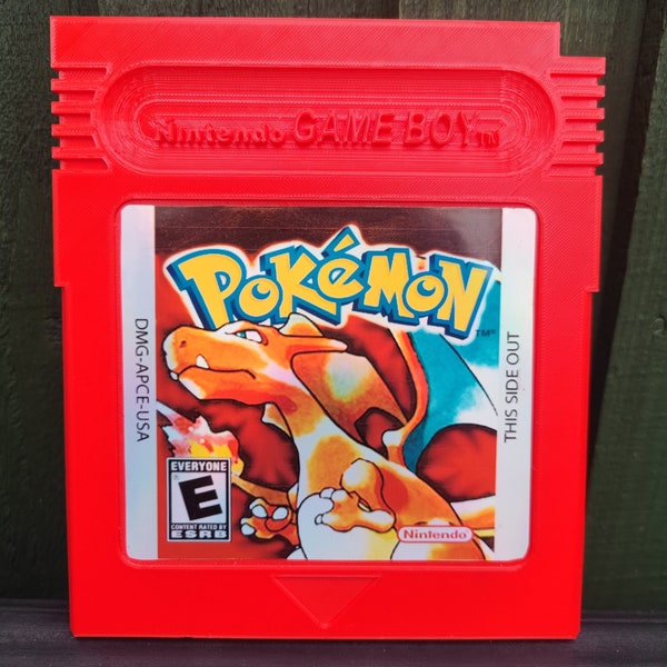 Pokemon Red Giant Size Nintendo Gameboy  Cartridge, Great gift idea for gaming Room wall decor/display.