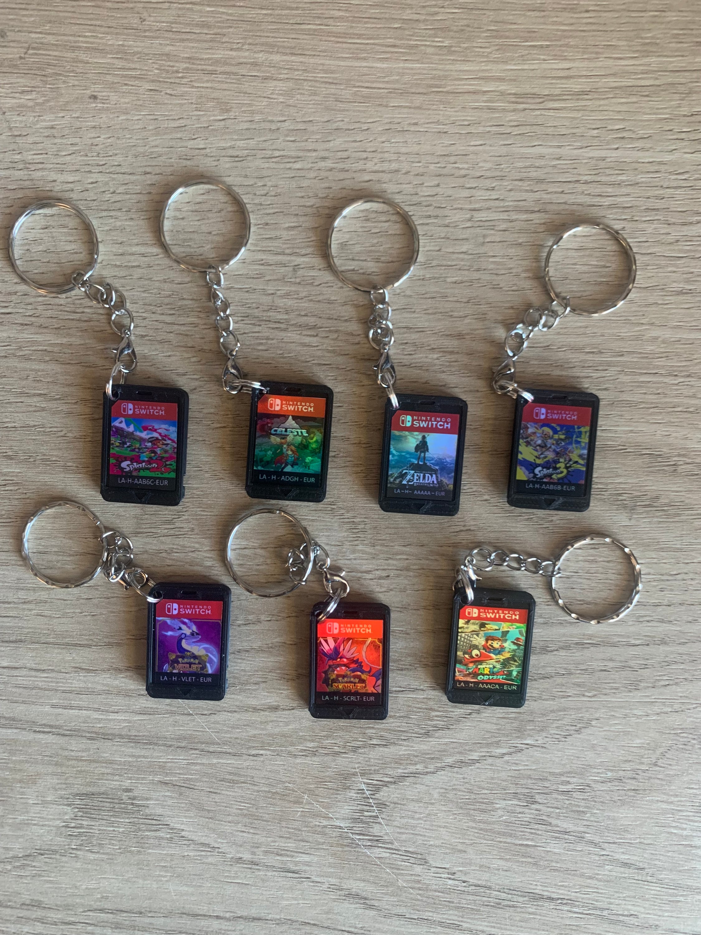 Various Nintendo Switch Keyring & Chain. Splatoon,super Mario