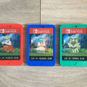 セール！3個セット、スカーレット/バイオレットの新しいポケモンスターター。巨大なニンテンドースイッチカートリッジ、ゲームルームの壁の装飾/ディスプレイに必須