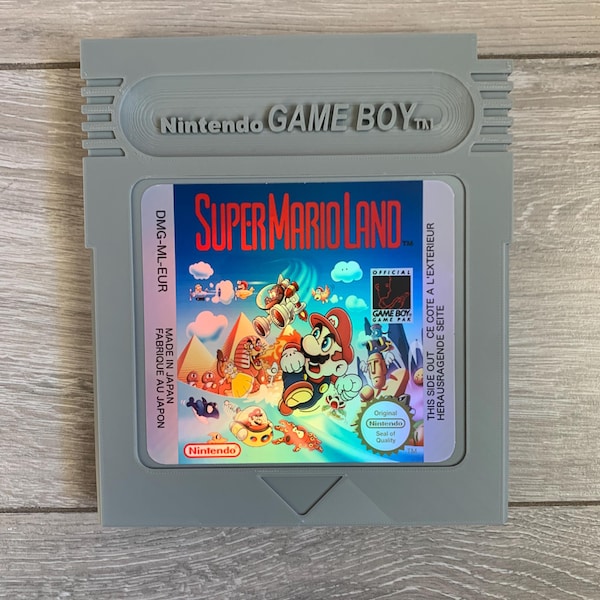 Cartucho gigante de Nintendo Game Boy, Super Mario Land, decoración/exhibición de pared para sala de juegos