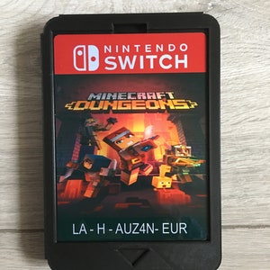 Minecraft Dungeons、巨大サイズの Nintendo Switch カートリッジ、ギフトに最適、ゲームルームの壁の装飾/ディスプレイに必須のアイテム。