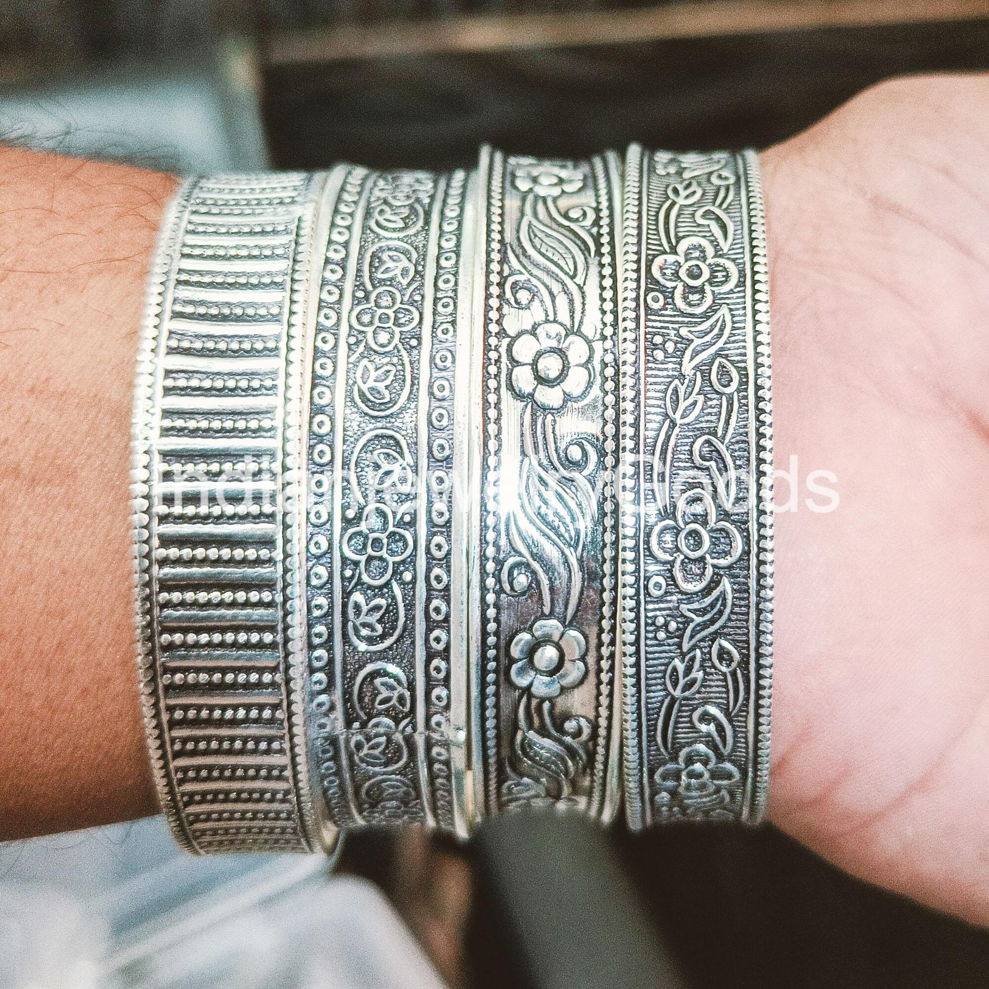 925 Sterling Silver Set of 4 Bangles Sterling Silver Bangle