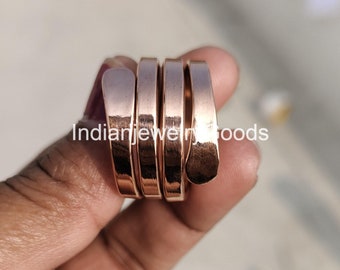 Stack Ring Dainty Ring Stack Ring Copper Band Simple Copper Ring adjustable Ring Bypass Ring, thumb Ring Wrap Around Ring vintage Ring