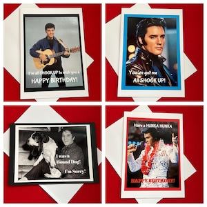 Cartões de felicitações ELVIS (conjunto de 4)