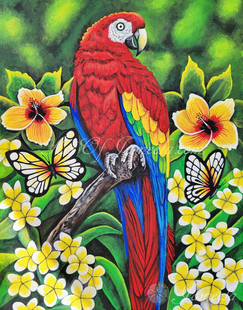 Scarlet Mystical Macaw  Art of Jameela image 1