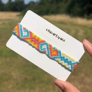 Multicoloured Thread Friendship Bracelet | Cotton Summer Bracelets | Stackable Macrame Wristband | Gift For Her, Him, Friend, Kids