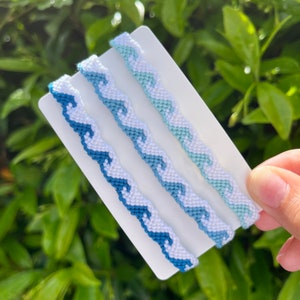 Beach Wave Friendship Bracelet | Surfer Bracelet | Personalized Jewelry | Handmade Gift For Her, Him, Friends | Choose Your Colours