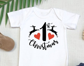 Baby first christmas, erstes Weihnachten Baby Body, Body Bügelbild, Bügelbild Weihnachten, Christmas picture