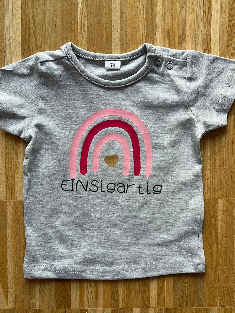 Camiseta de diseño, camiseta de regalo, camiseta impresa individualmente, camiseta infantil, impresión de camiseta, arco iris imagen 3