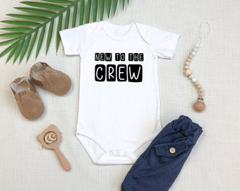 Bügelbild Baby, New to the Crew, Baby Body, Bügelbild new to the crew, Geschenk Geburt