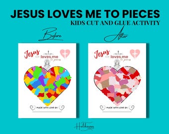 Custom God Loves Me Craft Jesus Loves Me to Pieces Craft for Kid ...