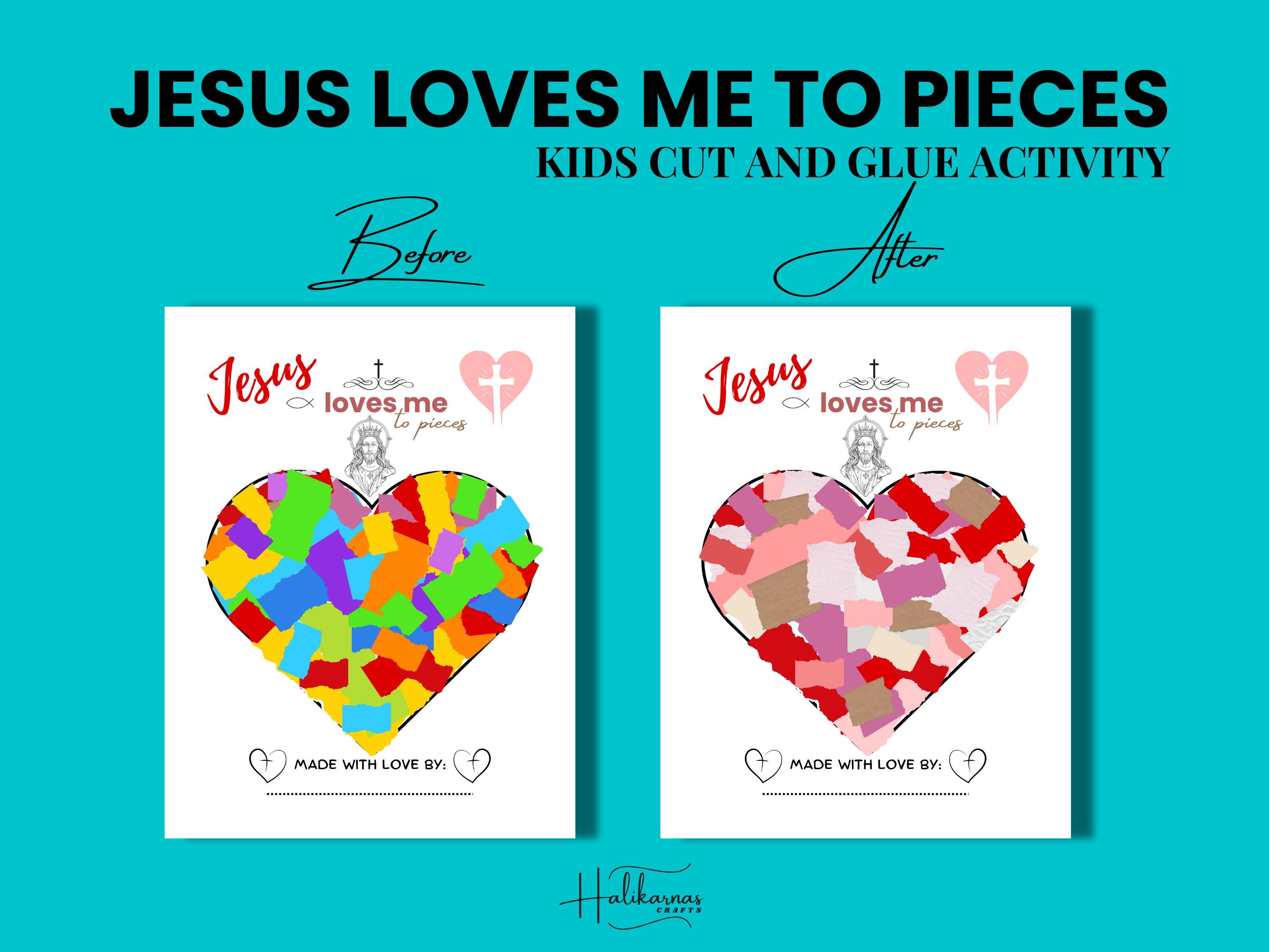 Jesus Loves Me Craft: Christian Valentine's Day Activity (PDF) - Etsy