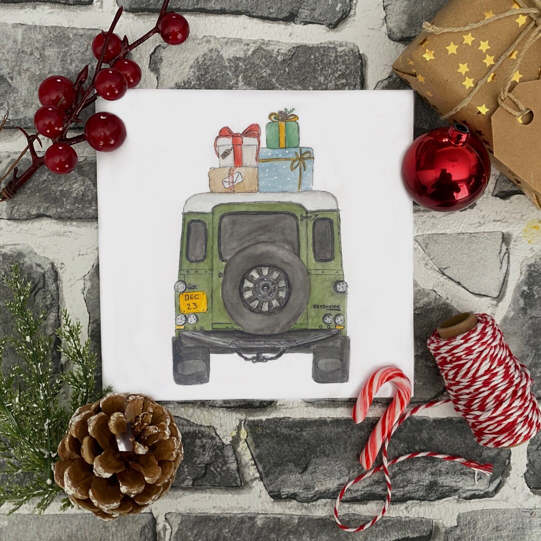 Defender Christmas Card Countryside Land Rover Christmas Etsy