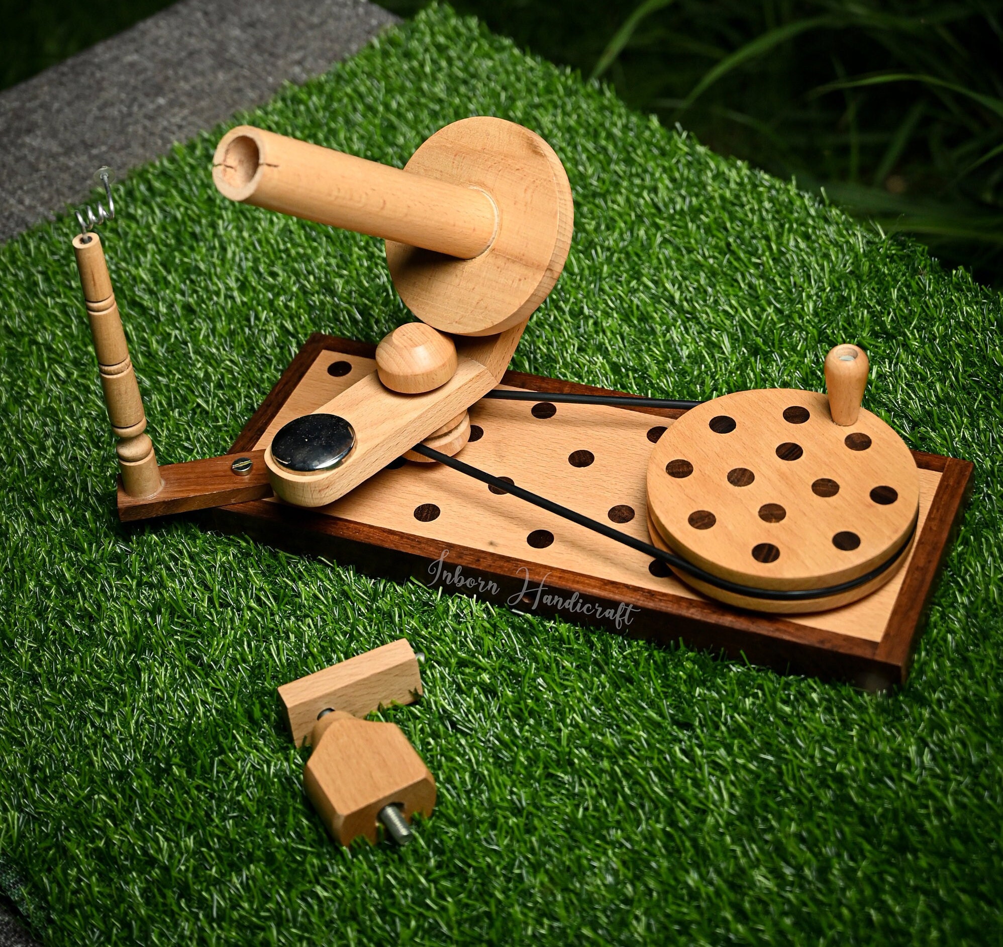 Wooden Yarn Winder and Yarn Swift Umbrella Hand Operated Ball Winder