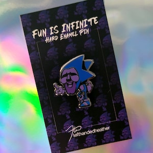 Fun is Infinite Sonic Inspired 1,25&quot; Spilla in smalto duro