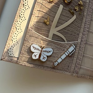 Butterfly Enamel Magnet | Planner Magnet | White with Gold Butterfly Planner Magnet