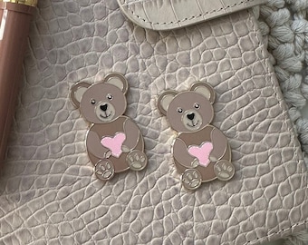 Teddy Bear Enamel Magnet | Planner Magnet | Cute Bear Planner Magnet