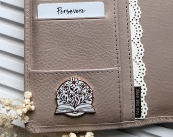 Blooming Book Planner Magnet | Gold plated finish | Journaling Magnet | Approximately 1.2 in