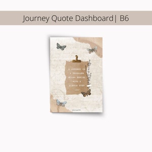 B6 | Journey quote Dashboard Printable | PDF File | B6 Ring Planner | Vintage