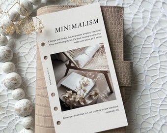 Minimalism PRINTED Planner Dashboard | A5 & Personal Size | High quality printing on Premium Matte Paper