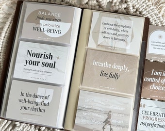 Journaling Cards Printed on PHOTO PAPER | Wellness | Will also fit horizontal planner pockets
