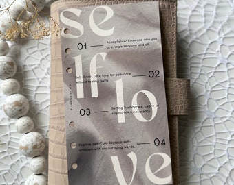 Self-love PRINTED Planner Dashboard | A5 & Personal Size | High quality printing on Premium Matte Paper