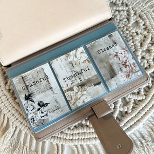 Traveler's Notebook Journaling Cards Gedruckt auf FOTOPAPIER | Vintage-Vibes | Dankbar, dankbar, gesegnet