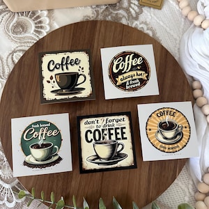 Kaffee Journaling Karten | 3 x 3 Zoll Journaling Karten, Gedruckt auf FOTOPAPIER