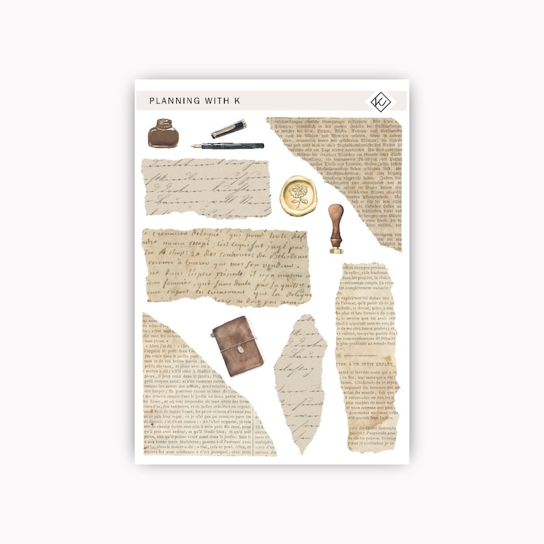 Torn Paper Stickers for Planners, Journals | Journaling, Junk Journal ...