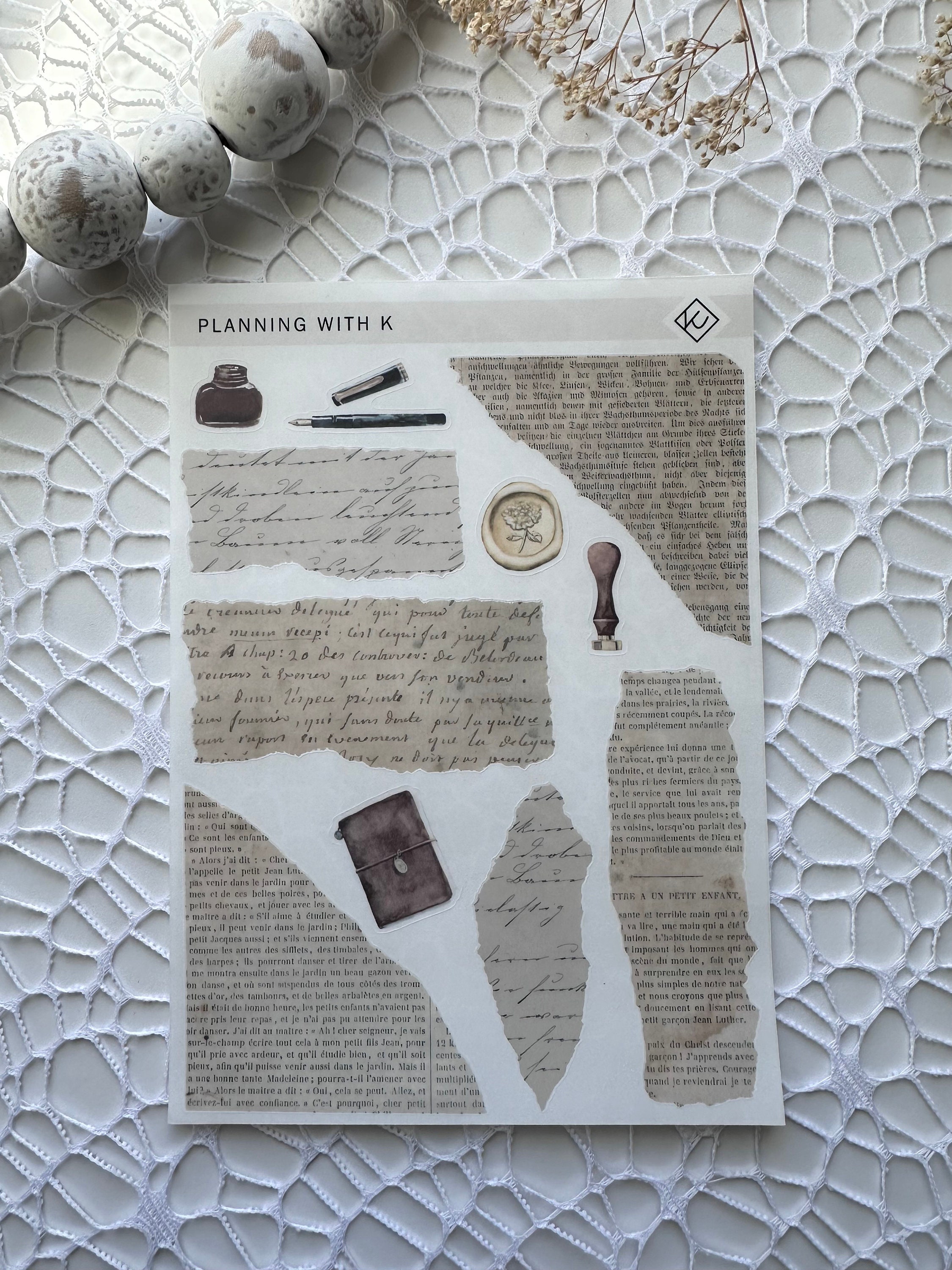 Torn Paper Stickers for Planners, Journals | Journaling, Junk Journal ...