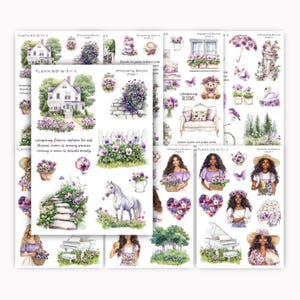 Flüsternde Blüte Aufkleber für Planer, Journals | Sticker gedruckt auf Transparent Matte Sticker Paper | Blüten Flüstern Sticker
