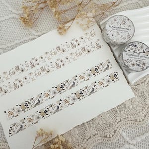 Planung mit K Washi Tape | Masking Tape für Journals, Scrapbook, Junk Journals | Planer | Blumenmuster