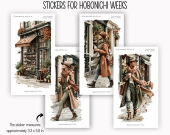 Stickers for Hobonichi Weeks | Turning Leaved Fall | Autumn Stickers printed on Transparent Matte Sticker Paper