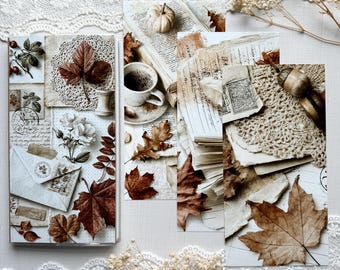 Traveler's Notebook Deco for inside clear cover or Page Marker | Regular TN Printed on PHOTO PAPER | Cozy Fall Greetings