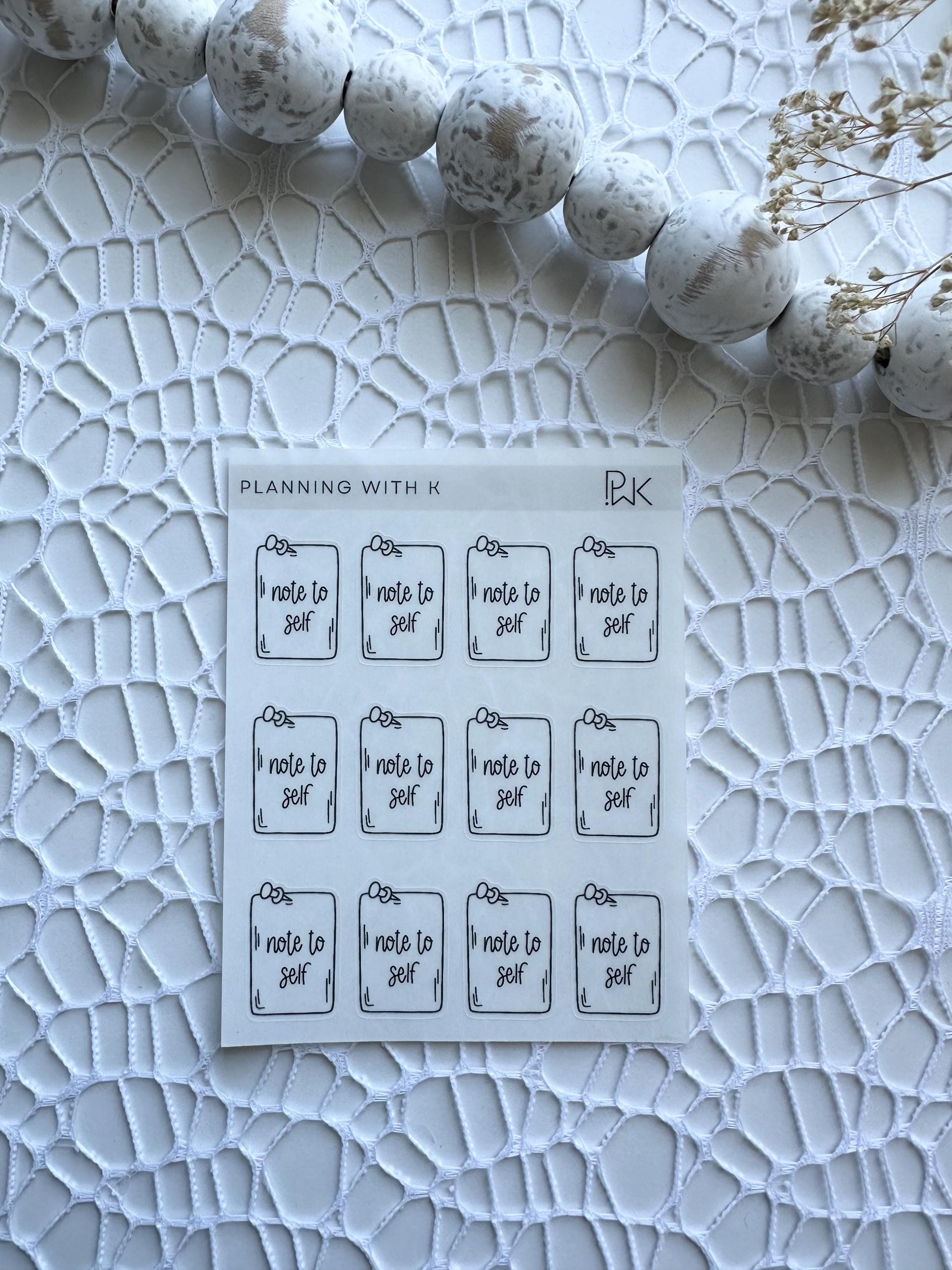 Small Note Stickers | Printed on Transparent Matte Sticker Paper ...