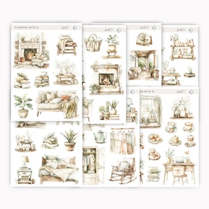 Home Sweet Home Aufkleber für Planer, Journals | Sticker gedruckt auf Transparent Matte Sticker Paper | Zu Hause bleiben