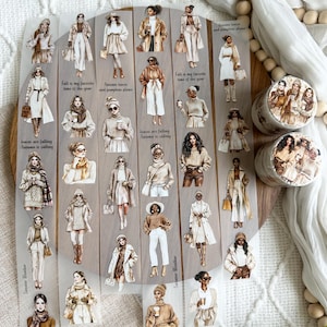 Fashionista PRE CUT huisdiertape | Monsterlus of -rol | Plannen met K Pet Tape | Journaling, plakboek, planning | Herfst-, winterfashionista's