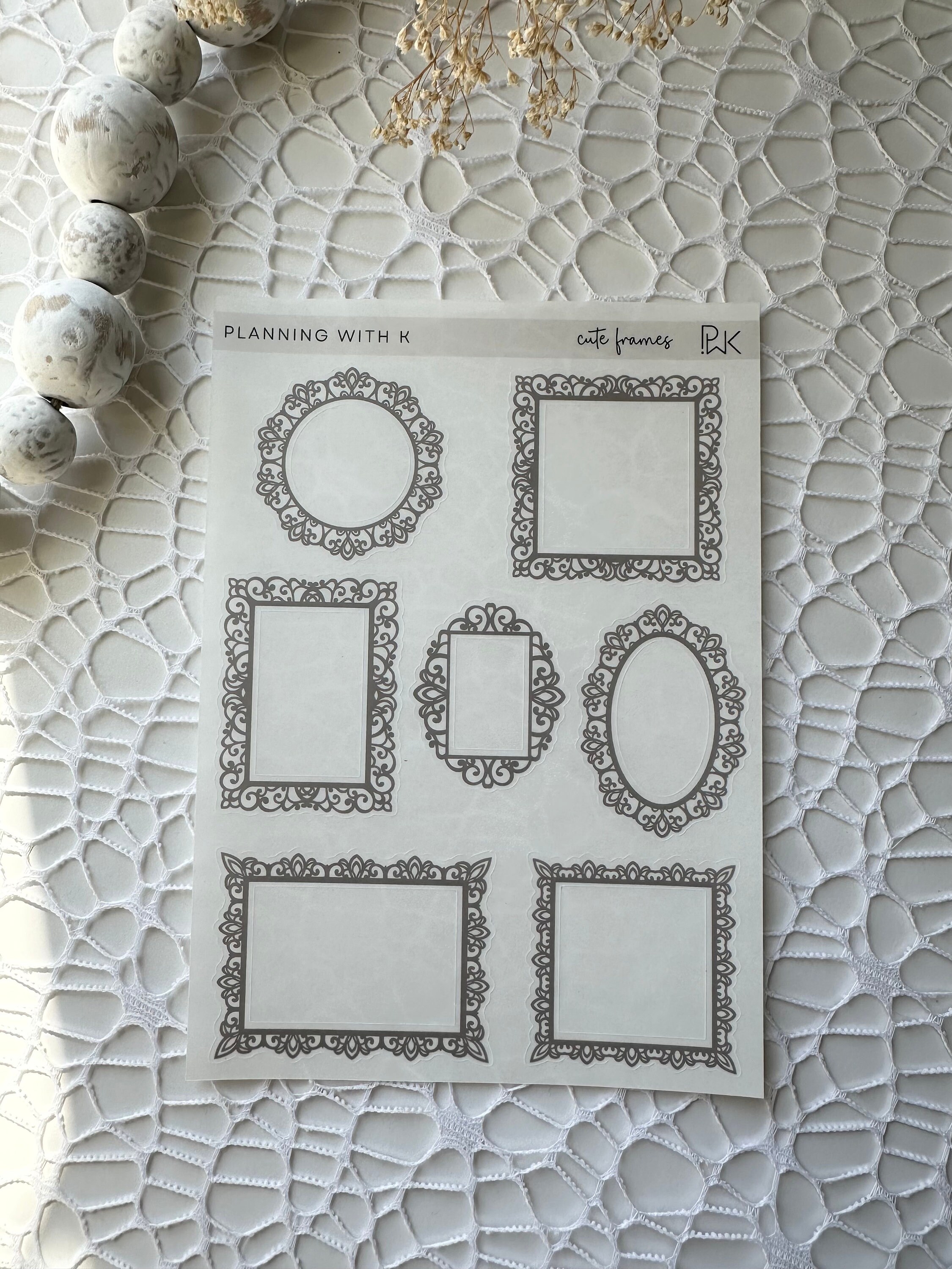 Ephemera, Frames, Botanicals, Torn Paper and Shapes Stickers for ...