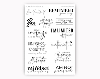 Motivational Sayings Stickers for planners, journals | Journaling, Junk Journal, Scrapbooking | Motivational words