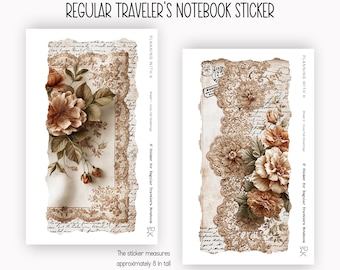 Traveler's Notebook Sticker - 8in Tall | Regular TN Sticker Printed on Transparent Matte Sticker Paper | Cozy Fall Greetings