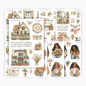 Erdige Sommer Aufkleber für Planer, Journals | Sticker gedruckt auf Transparent Matte Sticker Paper | Erdige Sommerfarben