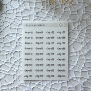 Day Off Dots Planner Calendar Scrapbooking Crafting Stickers - Multi Color - Clear